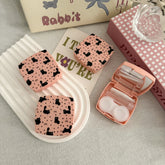 Floral Bow Cat-Shaped Colored Contact Lens Case